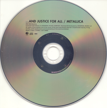 METALLICA: ...And Justice For All (1988) (Japanese SHM-CD Reissue 2010)