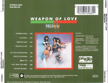 Paganini ©1985 - Weapon of Love
