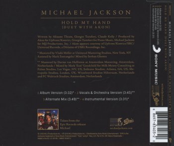 Michael Jackson - Hold My Hand. Duet with Akon (2010, FLAC)