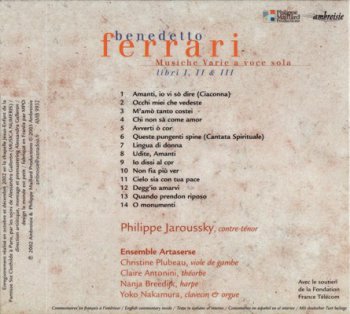 Benesetto Ferrari – Musiche Varie [Ensemble Artaserre; Philippe Jaroussky] (2003)