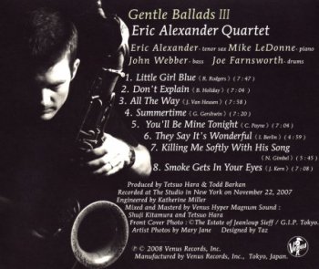 Eric Alexander Quartet - Gentle Ballads III (Japanese Edition) 2008