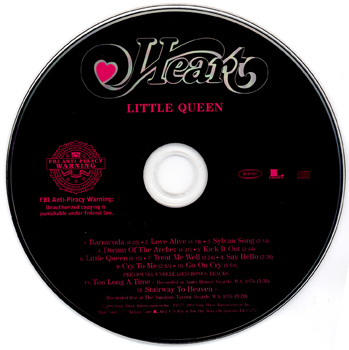 HEART: Little Queen (1977) (2004, EPIC, Legacy, EK 85772, USA)