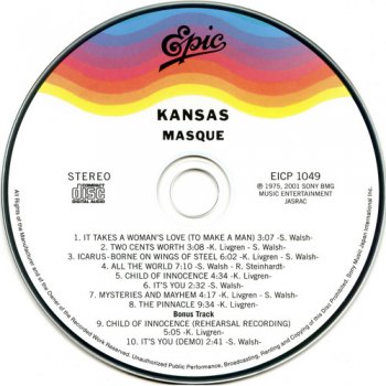 Kansas - Masque (1975) (Japan)
