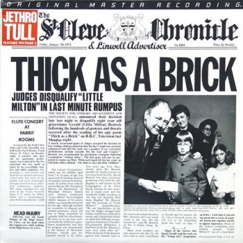 Jethro Tull - Thick As A Brick (MFSL LP VinylRip 24/96) 1972