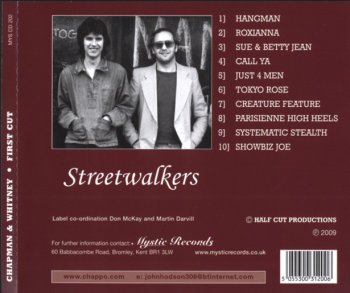  Chapman & Whitney - First Cut (Streetwalkers) 1974 (Mystic Records 2009) 