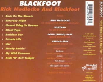 Rick Medlocke And Blackfoot - Rick Medlocke And Blackfoot 1987 (Wounded Bird Rec. 2003) 