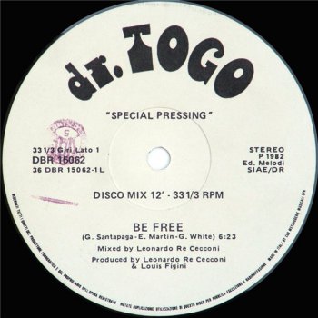 Dr. Togo - Be Free (Vinyl, 12'') 1982
