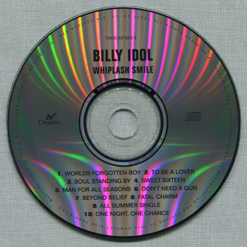 Billy Idol: Whiplash Smile (1986) (2000, Chrysalis, 72435 23743 2 8, USA)