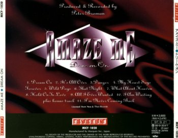 Amaze Me - Dream On 1997 (Marquee Inc. Japan) 