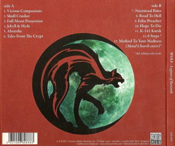 Wolf - Legions Of Bastards (Limited Edition) 2011