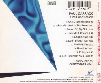 Paul Carrack - One Good Reason (1987) 