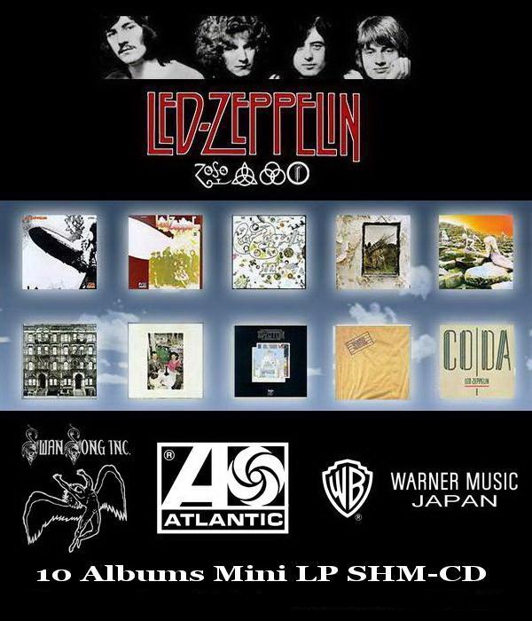 Led Zeppelin: 10 Albums Mini LP SHM-CD - Warmer Music Japan &#9679; Remaster 2008 / Reissue 2012