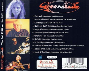 Greenslade - The Full Edition Live 2001 (Angel Air 2004) 