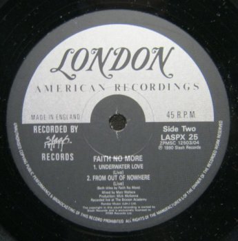 Faith No More- Falling To Pieces Vinyl Single 24/192-45Rpm  (1990)