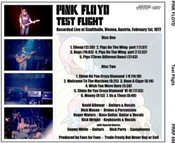 Pink Floyd - Test Flight (1977) [2CD Bootleg 2012]