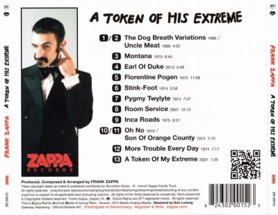 Frank Zappa - A Token Of His Extreme - Soundtrack (2013)