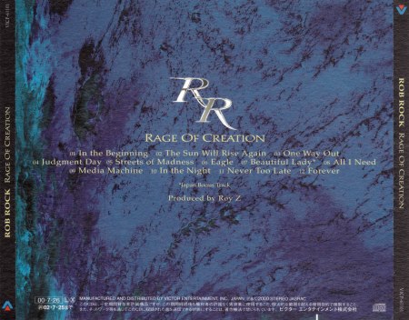 Rob Rock - Rage Of Creation [Japanese Edition] (2000)