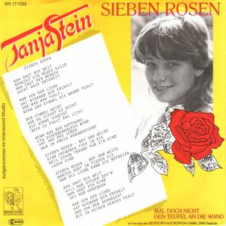 Tanja Stein - Sieben Rosen (Vinyl, 7'') 1984