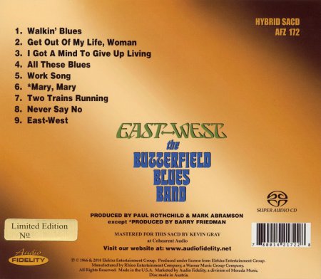 The Butterfield Blues Band - East-West (1966) [2014 Audio Fidelity SACD]