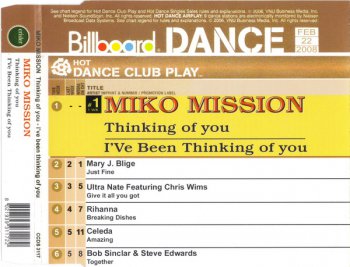 Miko Mission - Thinking Of You - I've Been Thinking Of You (CD, Maxi-Single) 2008