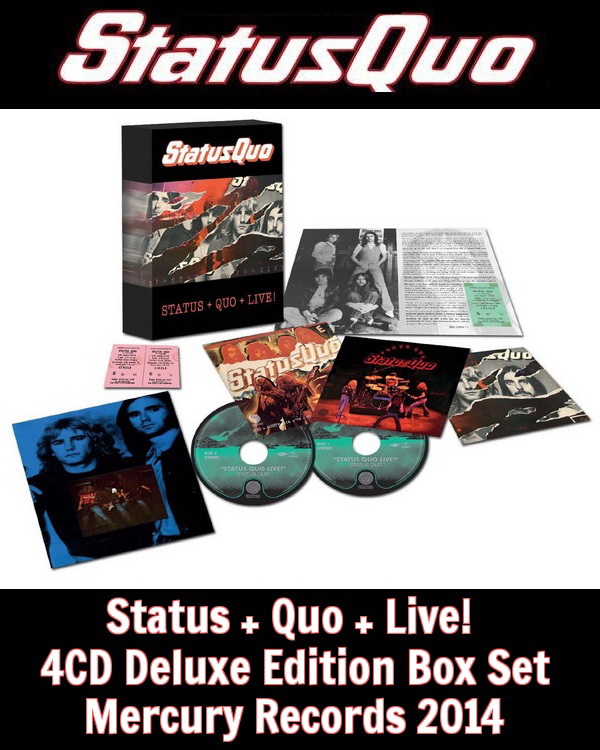 Status Quo: Status + Quo + Live! - 4CD Deluxe Edition Box Set Mercury Records 2014