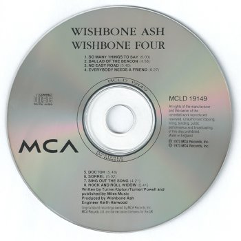 Wishbone Ash - "Wishbone Four" - 1973 (MCLD 19149)