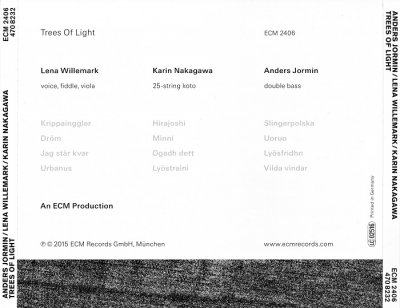 Anders Jormin / Lena Willemark / Karin Nakagawa - Trees Of Light (2015)