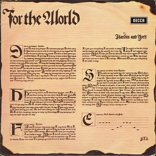Hardin And York - For The World (1971) [Vinyl Rip 24/192]