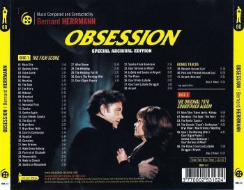 Bernard Herrmann - Obsession: Original Motion Picture Soundtrack [2CD Expanded Limited Edition] (2015)