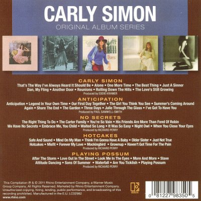 Carly Simon - Original Album Series [5CD Box Set] (2011) 