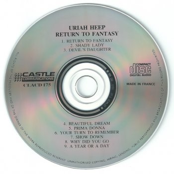Uriah Heep - Return To Fantasy - 1975 (CLACD 175)