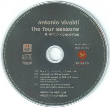 V.Spivakov & "Moscow Virtuosi"  Vivaldi "The Four Seasons" & Other concertos - 1988