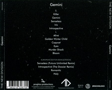 The New Division - Gemini [Limited Edition] (2015)