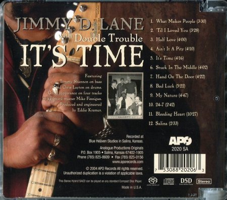 Jimmy D. Lane with Double Trouble - It's Time [SACD] (2004) PS3 ISO