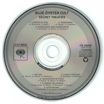 Blue &#214;yster Cult - "Secret Treaties" - 1974 (Columbia CK32858)