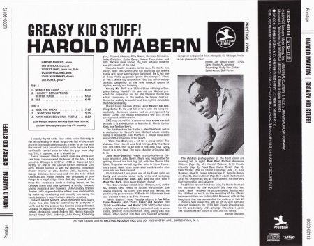 Harold Mabern - Greasy Kid Stuff! (1970) [2014 Japan Prestige Masters]