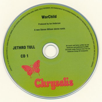 Jethro Tull: 1974 WarChild - 2CD + 2DVD Box Set Chrysalis Records 2015