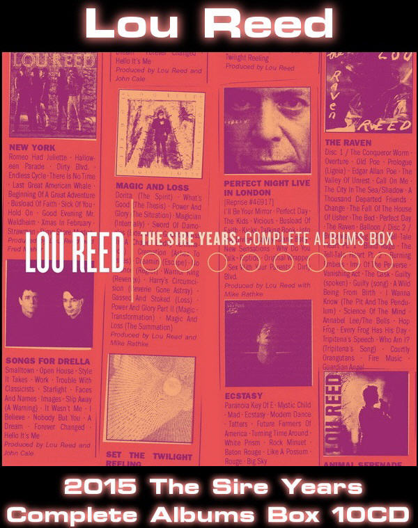 Lou Reed - 2015 The Sire Years: Complete Albums Box / 10CD Box Set Rhino Records