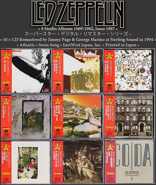 LED ZEPPELIN «Complete Re-masters’94» + bonus (11 x CD • East West Japan • Issue 1997)