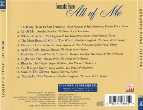 VA - Romantic Piano/ All Of Me (1999)