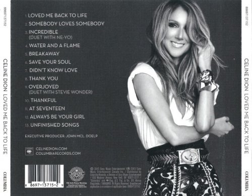 Celine Dion - Loved Me Back To Life (2013)