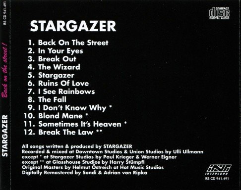 Stargazer - Back On The Street (1988) [Reissue 2012] 