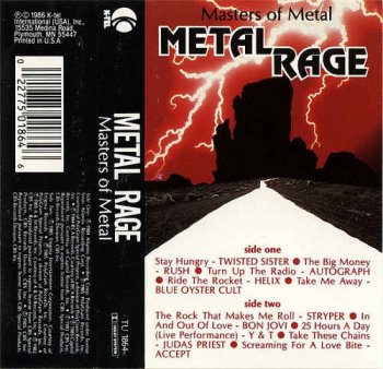 VA - Masters Of Metal - Metal Rage (1986) LP