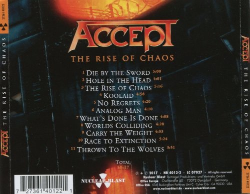 Accept - The Rise Of Chaos [Limited Edition] (2017)
