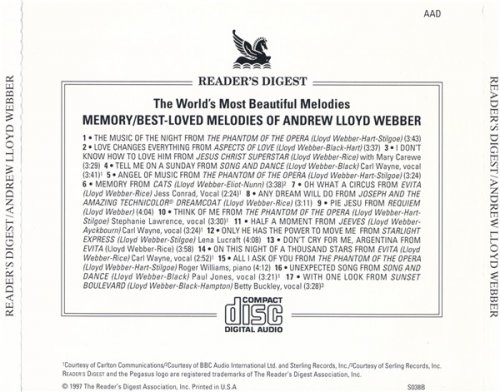 VA - Memory: Best-Loved Melodies Of Andrew LLoyd Webber (1997)