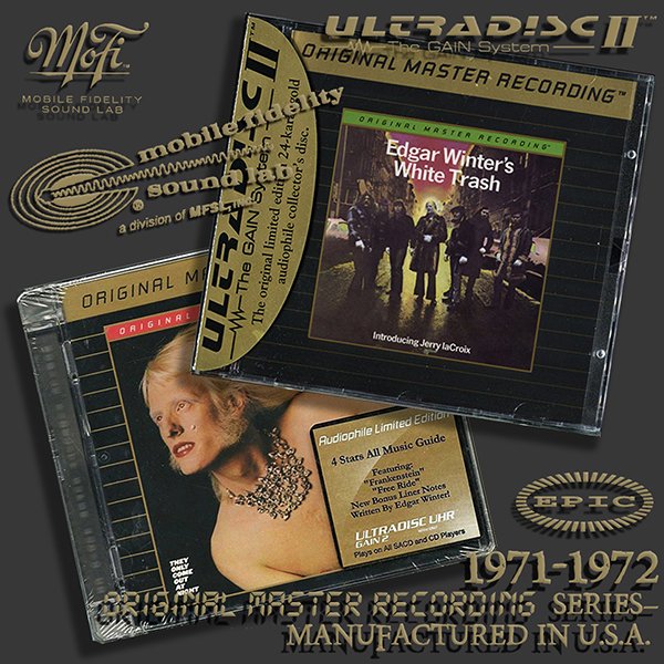 EDGAR WINTER «White Trash / They Only Come Out At Night» (2 x CD • MFSL • 1971-1972)