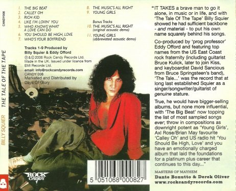 Billy Squier - The Tale Of The Tape (1980) [Reissue 2006] 