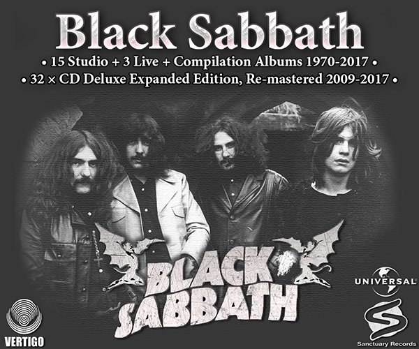 BLACK SABBATH «Discography 1970-2017» (32 x CD • Deluxe Expanded Edition • Issue 2009-2017)