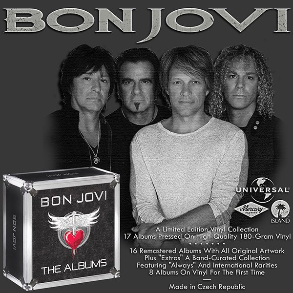 BON JOVI «The Albums» (25 x LP • Box-set • Island Records Remastered • Issue 2017)