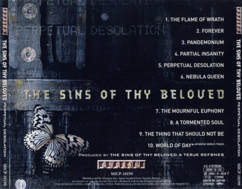 The Sins Of Thy Beloved - Perpetual Desolution [Japanese Edition] (2000)